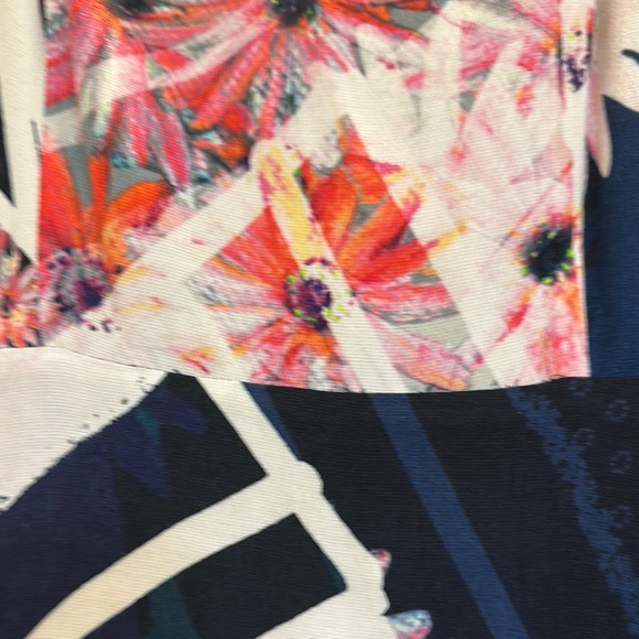 French Connection Blue and Pink A-Line Mini Dress - Picture 3 of 5